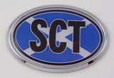 Scotland SCT Scottish Flag Car Chrome Emblem Bumper Sticker Flag Decal Oval