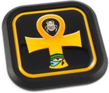 Akhn Egypt Symbol Square Black rim Emblem Car 3D Decal Badge Bumper 2"