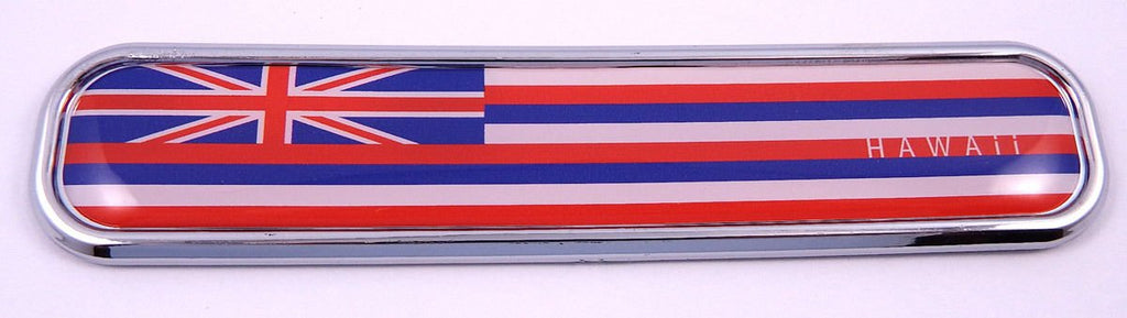 Hawaii Flag Chrome Emblem 3D auto Decal Sticker car Bike Boat 5.3"