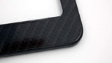 Mexico Mexican Flag Black Carbon Fiber Look Metal Car License Plate Frame