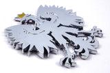 Poland 2.5" Polish Polski Eagle with Golden Crown Chrome 3D Emblem Decal Polska