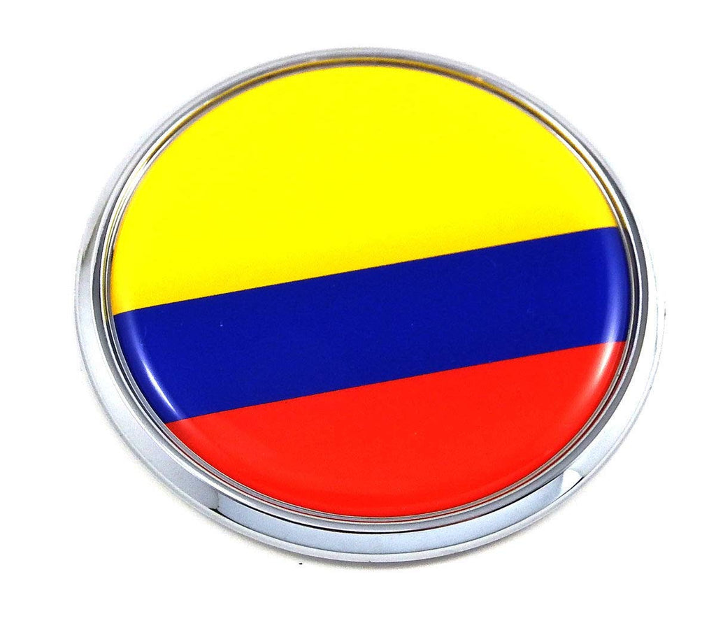 Colombia Flag 2.75" Car Chrome Round Emblem Decal 3D Sticker Badge