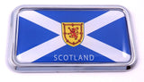 Scotland Scottish Flag rectanguglar Chrome Emblem 3D Car Decal Sticker 3"x1.75"