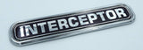 Interceptor Police Chrome Emblem 3D auto Decal car Bike Boat 5.3"