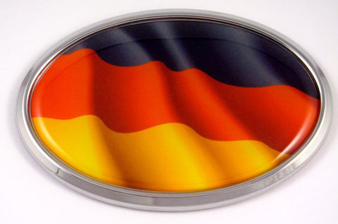 German Decal Germany Deutschland Flag Car Chrome Emblem Sticker