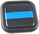 Police thin blue line Square Black rim Emblem Car 3D Decal Badge Bumper 2"