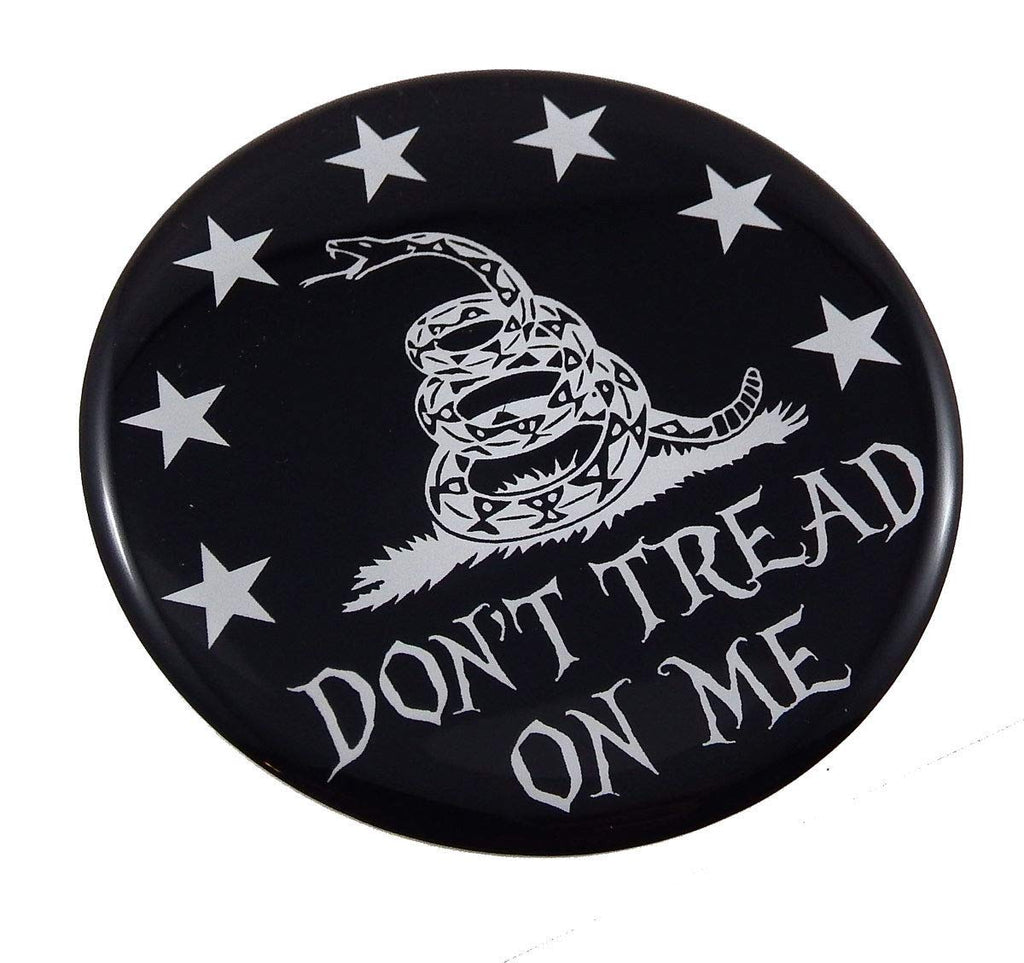 Don't Thread on Me Flag Round Domed Decal Emblem Car Bike Sticker 2.44"