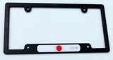 Japan Japanese Flag Black Plastic Car License Plate Frame Domed Decal Insert
