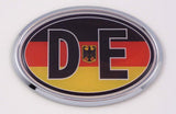 Germany DE Deutschland Car Chrome Emblem Bumper Sticker Flag Decal Oval German