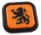 Holland Flag Square Black rim Emblem Car 3D Decal Badge Hood Bumper sticker 2"