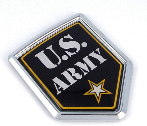 US Army USA Flag Chrome Car Emblem auto badge Decal Bumper 3D Sticker