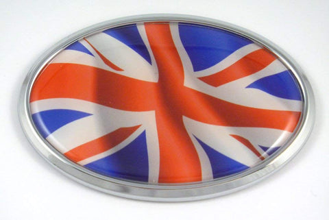 Great Britain British England Oval Car Chrome Emblem Decal Bumper Sticker