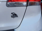 USA Eagle Chrome Finish Decal Emblem Pair 3D Sticker car Bike 2.8" Flexible