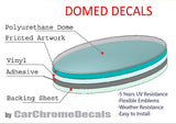 Zombie Outbreak Round Domed car Decal Emblem 3D Chrome Sticker 2.44"
