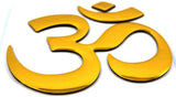 Aum Om Yoga Gold Finish Decal Emblem 3D Sticker for car Bike 2.5" Flexible