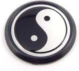 Yin Yang Black Round Flag Car Decal Emblem Bumper 3D Sticker Badge 1.85"