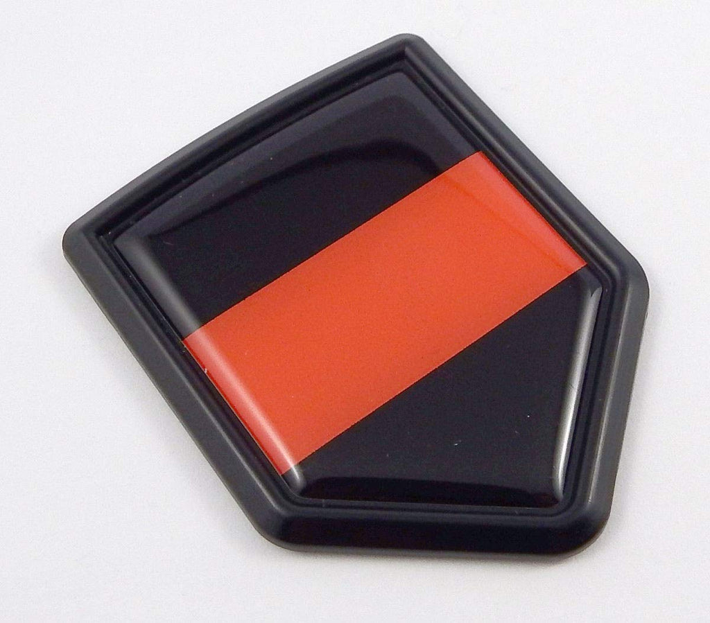 Firefighter Thin Red Line Black Shield Car Bike Decal Crest Emblem 3D Sticker