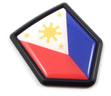 Philippines Philippine Flag Black Shield Car Bike Decal Crest Emblem 3D Sticker