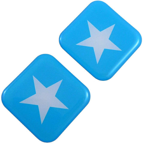 Somalia Flag Square Domed Decal car Bike Gel Stickers 1.5" 2pc