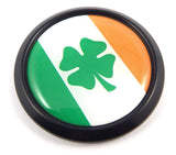 Ireland Irish Black Round Flag Car Decal Emblem Bumper 3D Sticker 1.85"
