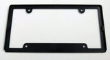 USA/Mexico Black Plastic Car License Plate Frame w/Domed Decal Insert Flag