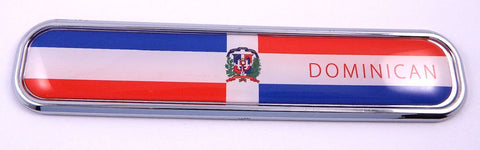 Dominican Republic Chrome Emblem 3D auto Decal Sticker for car Bike Boat 5.3"