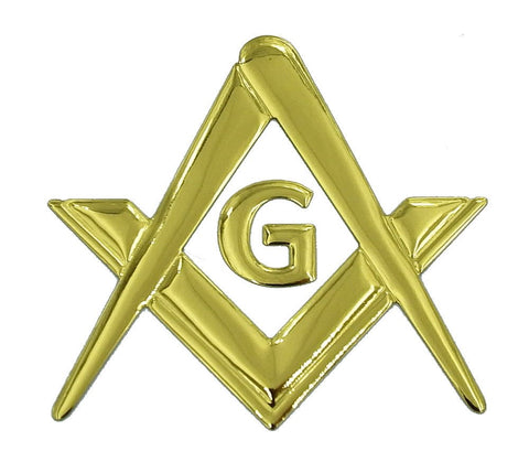 Mason Masonic Gold Color Decal Emblem 3D Sticker car Bike 2.5" Flexible