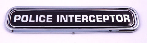 Police Interceptor Chrome Emblem 3D auto Decal Sticker car Bike Boat 5.3"