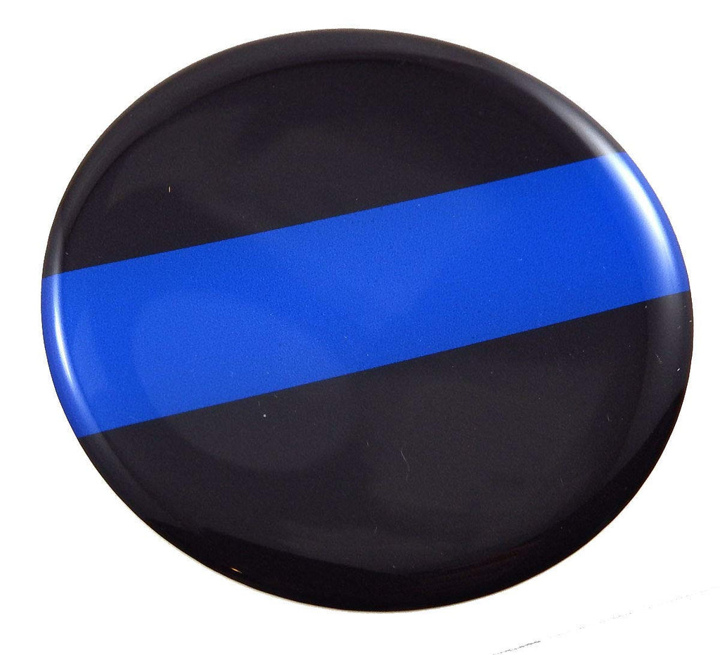 Thin Blue line Police Round Domed Decal Emblem Car Bike 3D Sticker 2.44"