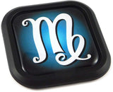 Virgo Zodiac Square Black edge rim Emblem Car 3D Decal Badge Bumper 2"