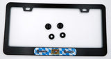 Bavaria Flag Metal Black Aluminium Car License Plate Frame Holder