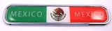Mexico Flag Chrome Emblem 3D auto Decal Sticker car Bike Boat 5.3"