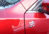 Aum Om, car Chrome Emblem auto Bike 3D Badge Chrome Decal Yoga 2.5"