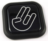Shocker Square Black rim Emblem Car 3D Decal Badge Bumper 2"