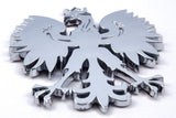 Poland 2.5" Polish Polski Eagle with Crown Chrome 3D Emblem Decal Badge Polska