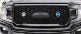 ADAC Car Truck Black Round Grill Badge 3.5" Black grille chrome emblem