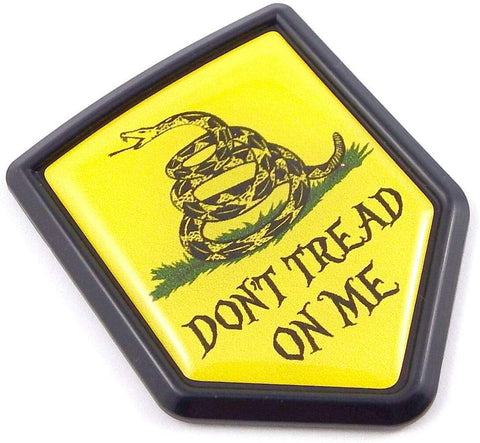 Don't Tread on Me American Flag Black Shield Car Bike Decal Crest Emblem