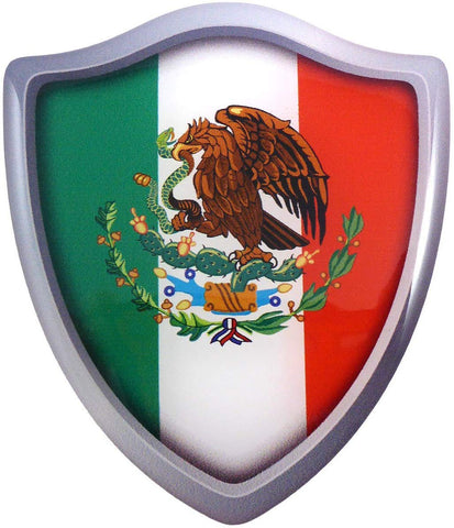 Mexico Shield Crest Domed Decal 3D Look Enhanced Emblem Resin car Sticker 2.6" x 3"