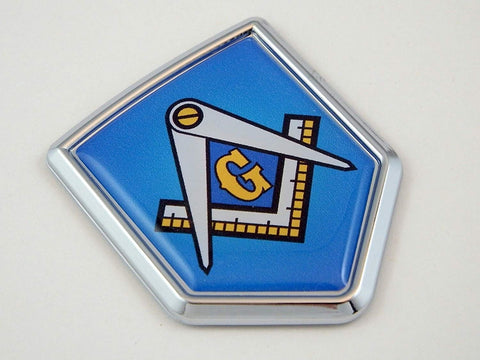 Mason Masonic Decal Car Chrome Emblem Sticker Badge Crest Auto Bike