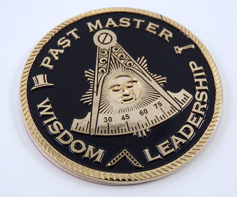 Mason. Past Master Wisdom Leadership Black 2" auto Emblem Metal car Decal MAS30