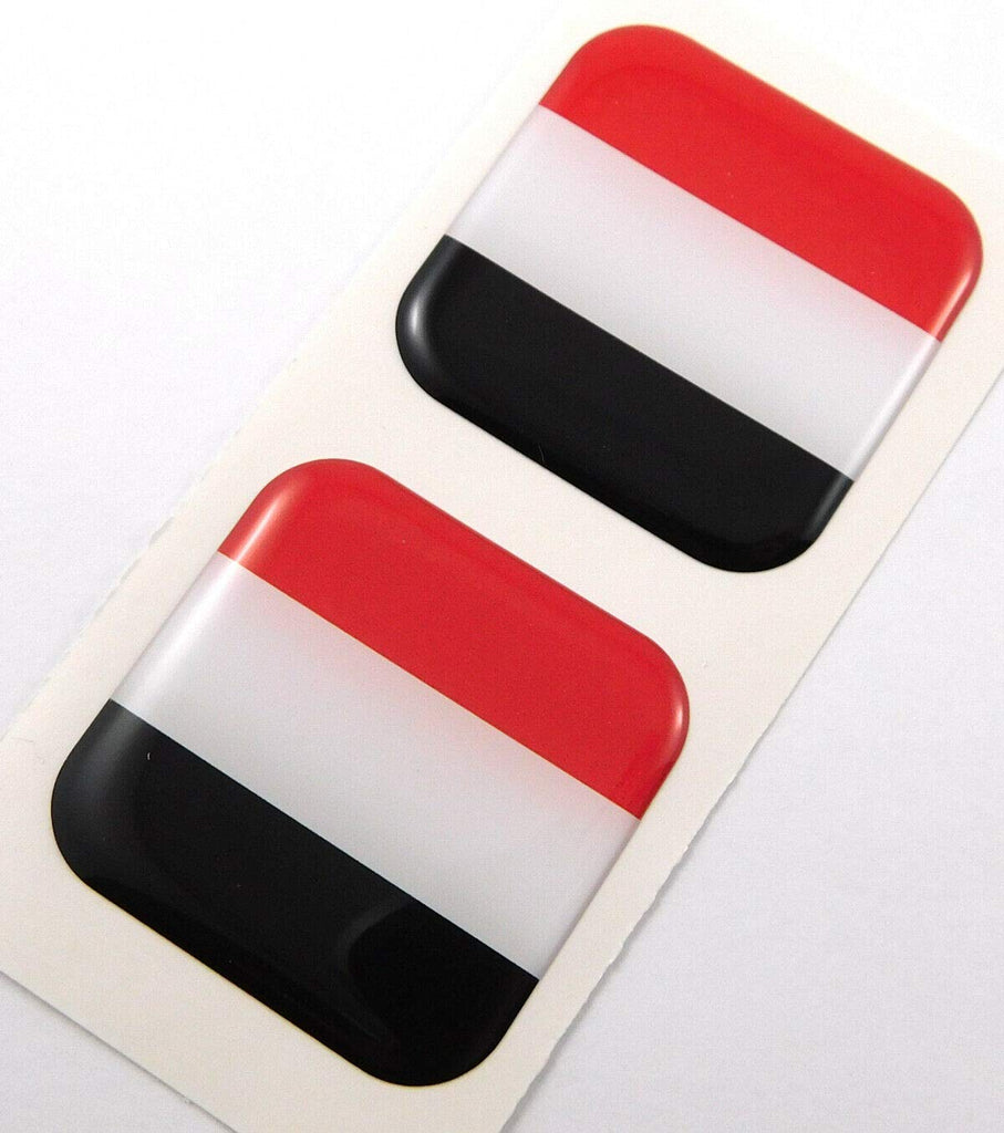 Yement Flag Square Domed Decal car Bike Gel Stickers 1.5" 2pc