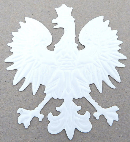 Poland, Polish Eagle Gold Finish Finish Decal Emblem 3D Sticker car Bike 2.5" Flexible