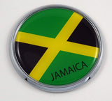 Jamaica Jamaican Flag 2.75" Car Chrome Round Emblem Decal 3D Sticker Badge