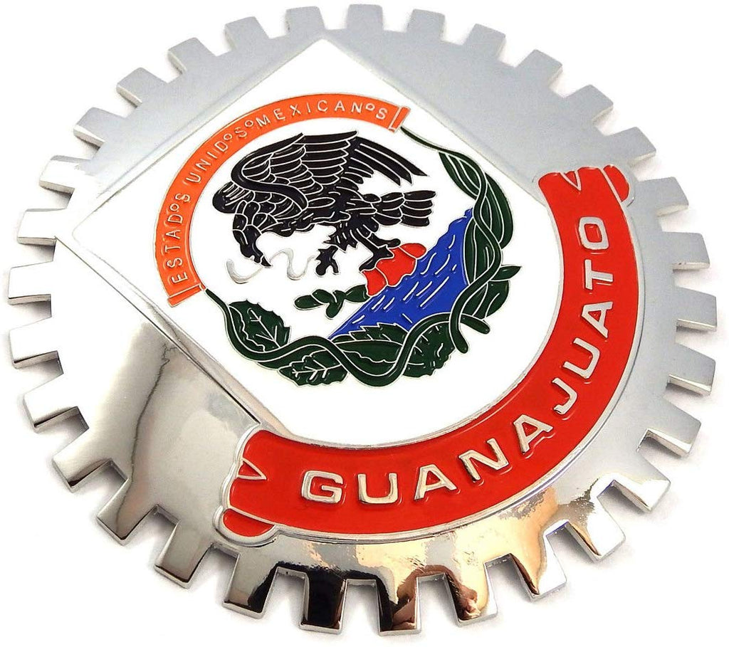 Guanajuato Mexico Grille Badge for car Truck Grill Mount Mexican Flag