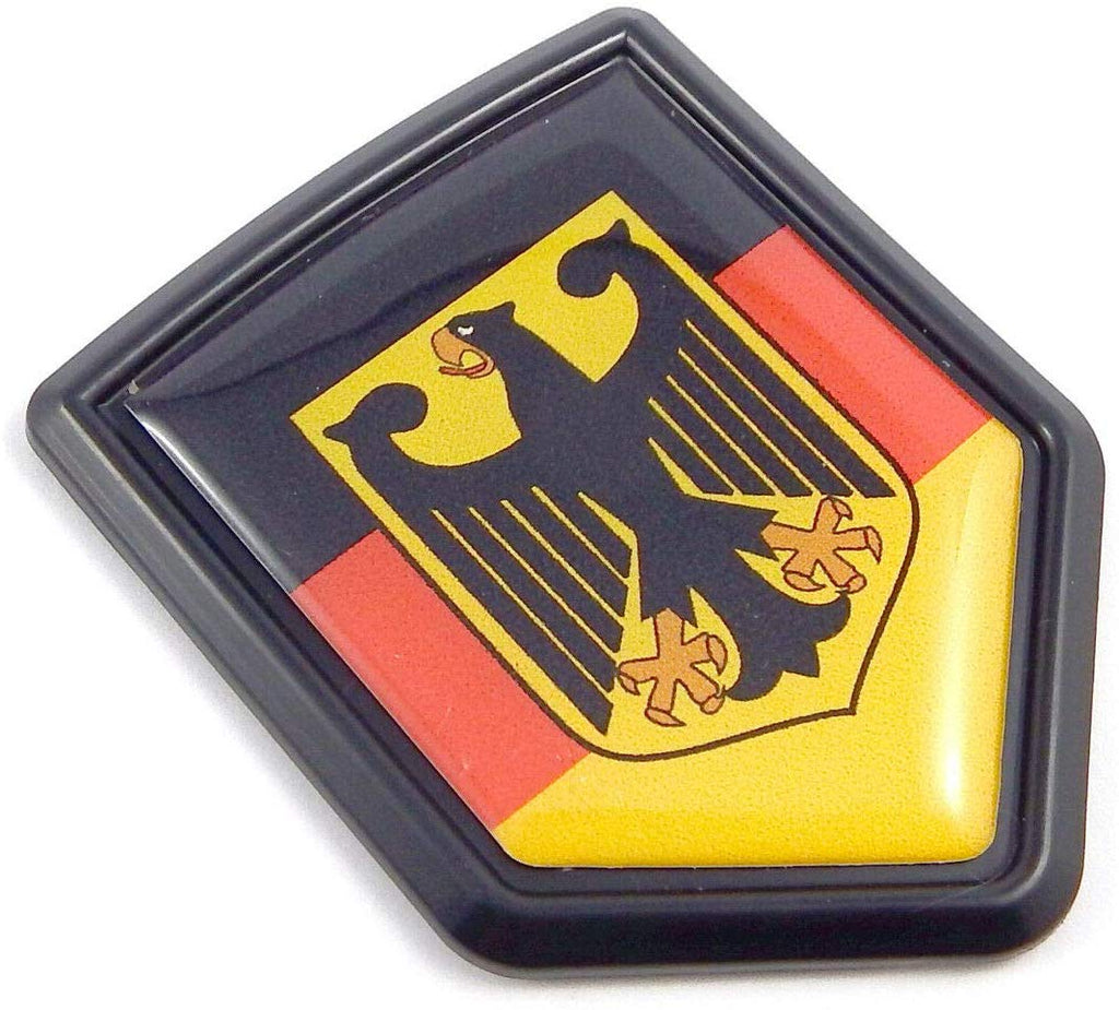 Germany German Flag Black Shield Car Bike Decal Crest Emblem Deutschland