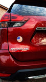 USA America American flag black and white Car Chrome Round Emblem Decal 3D Badge 2.75"