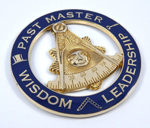 Mason Past Master Wisdom Leadership 3" auto Emblem Metal car Decal MAS26