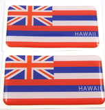 Hawaii Flag Domed Decal 3D Sticker Emblem 2.6" Set of 2 Decals