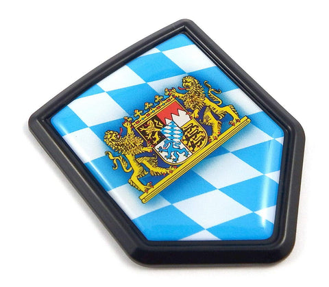 Bavaria German Black Shield Flag Car Bike Decal Crest Emblem 3D Sticker