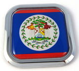 Belize Flag Square Chrome rim Emblem Car 3D Decal Badge Bumper Hood sticker 2"